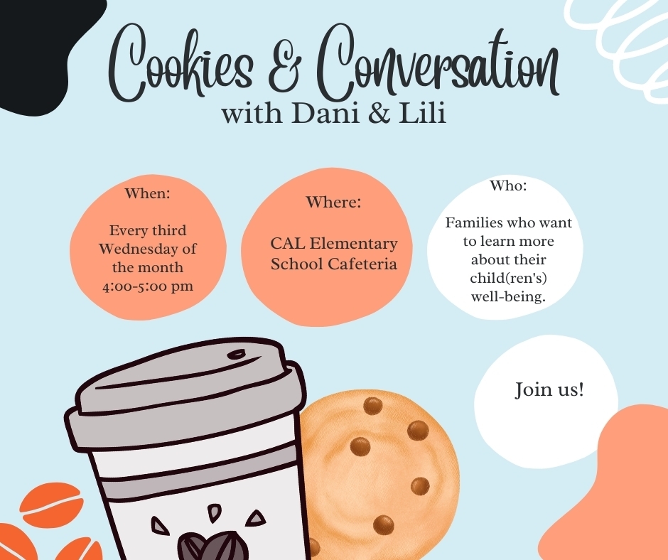 Cookies and Conversation tomorrow!